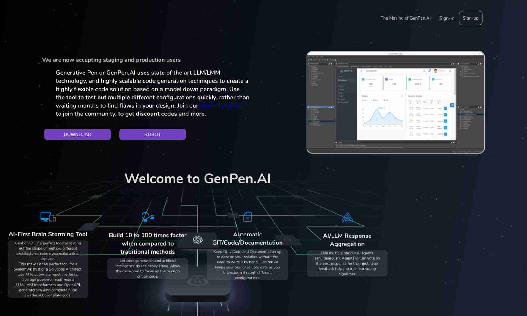 GenPen.AI Homepage