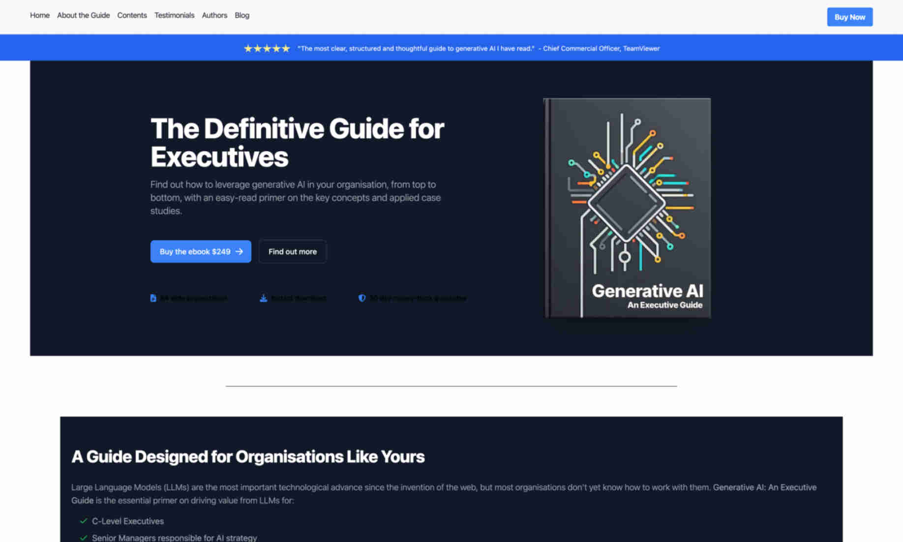 Generative AI: An Executive Guide Homepage