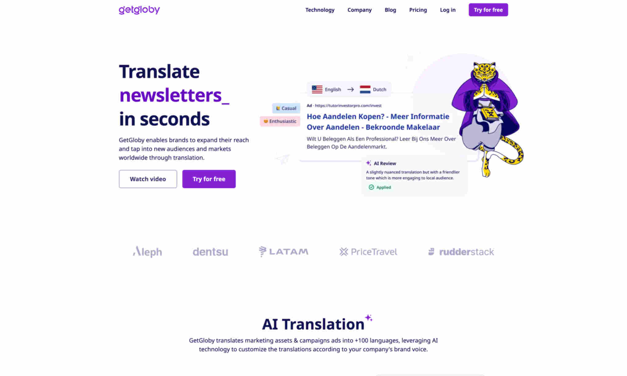 GetGloby Homepage