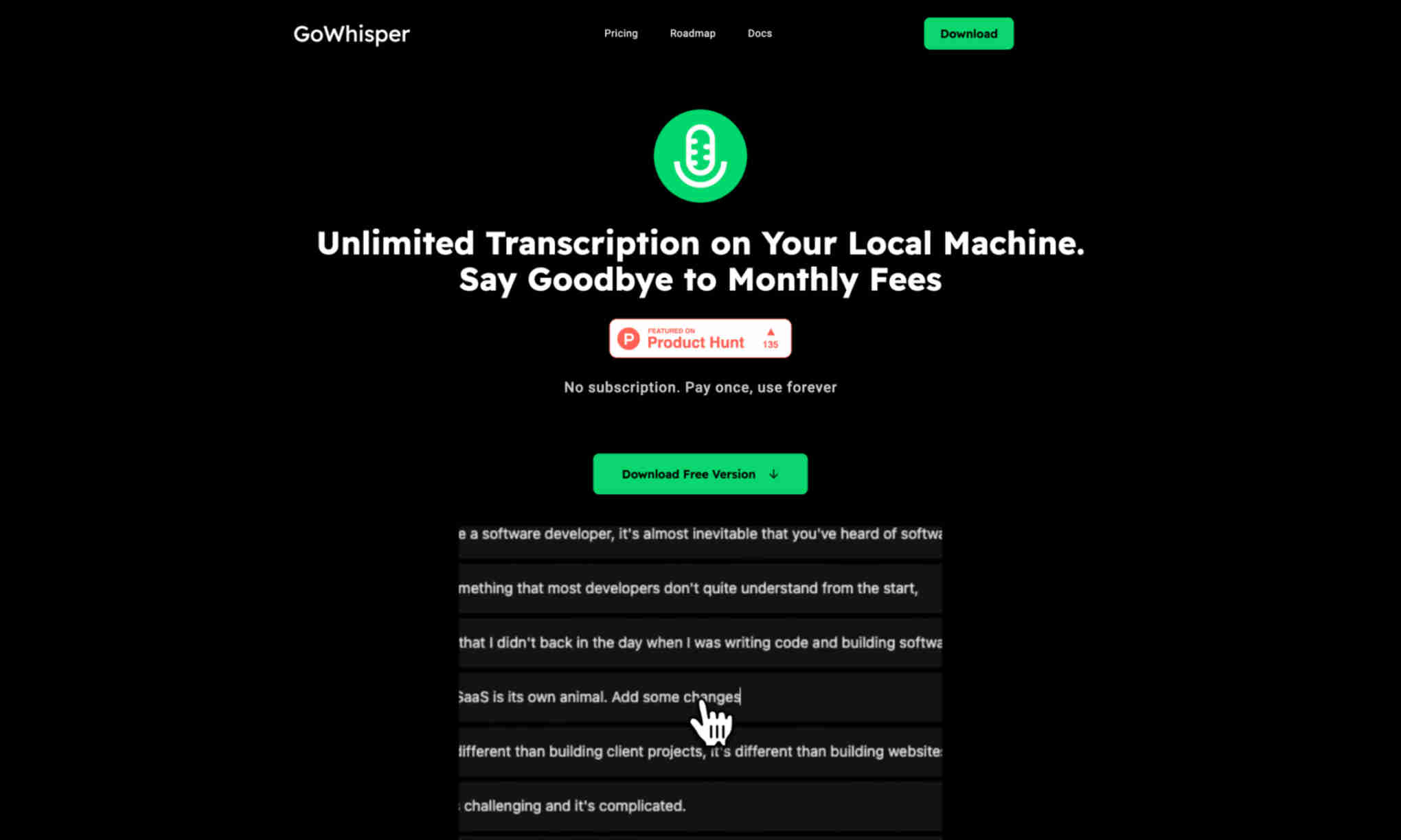 GoWhisper Homepage