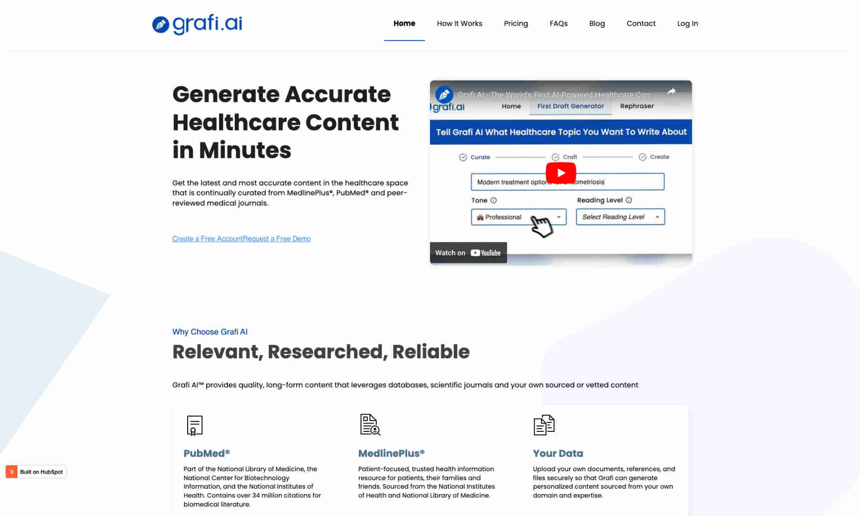 Grafi AI Homepage