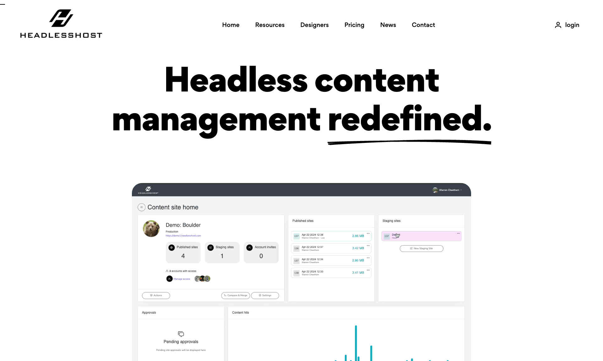 Headlesshost Homepage