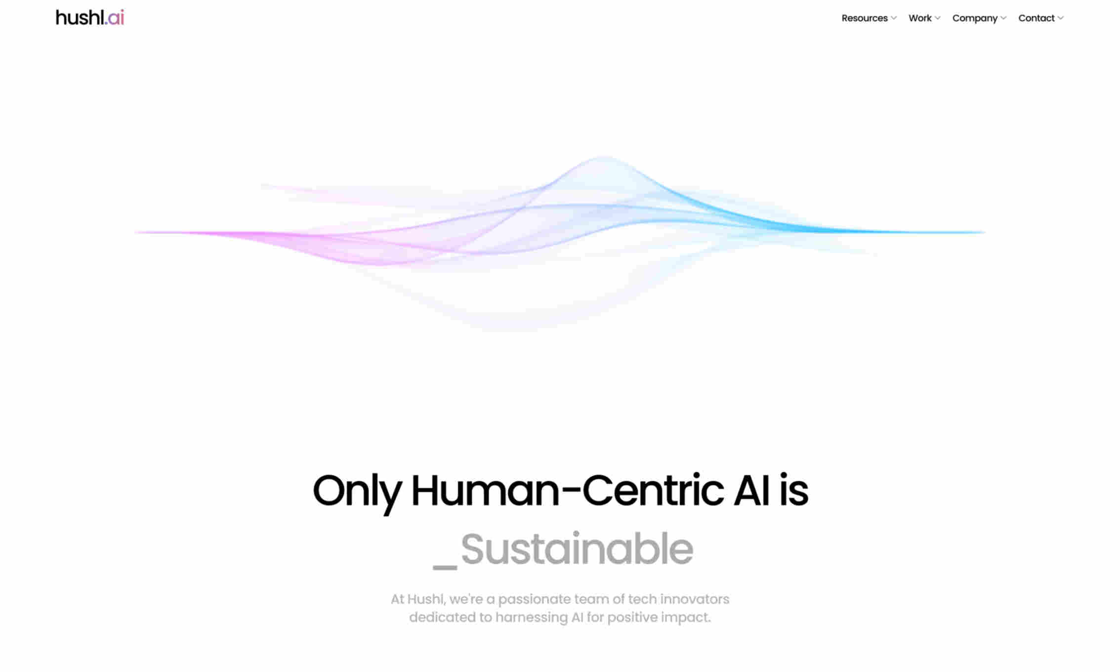 Hushl.ai Homepage