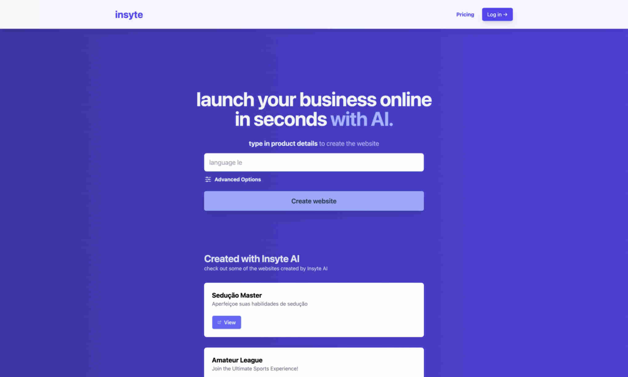 Insyte Homepage