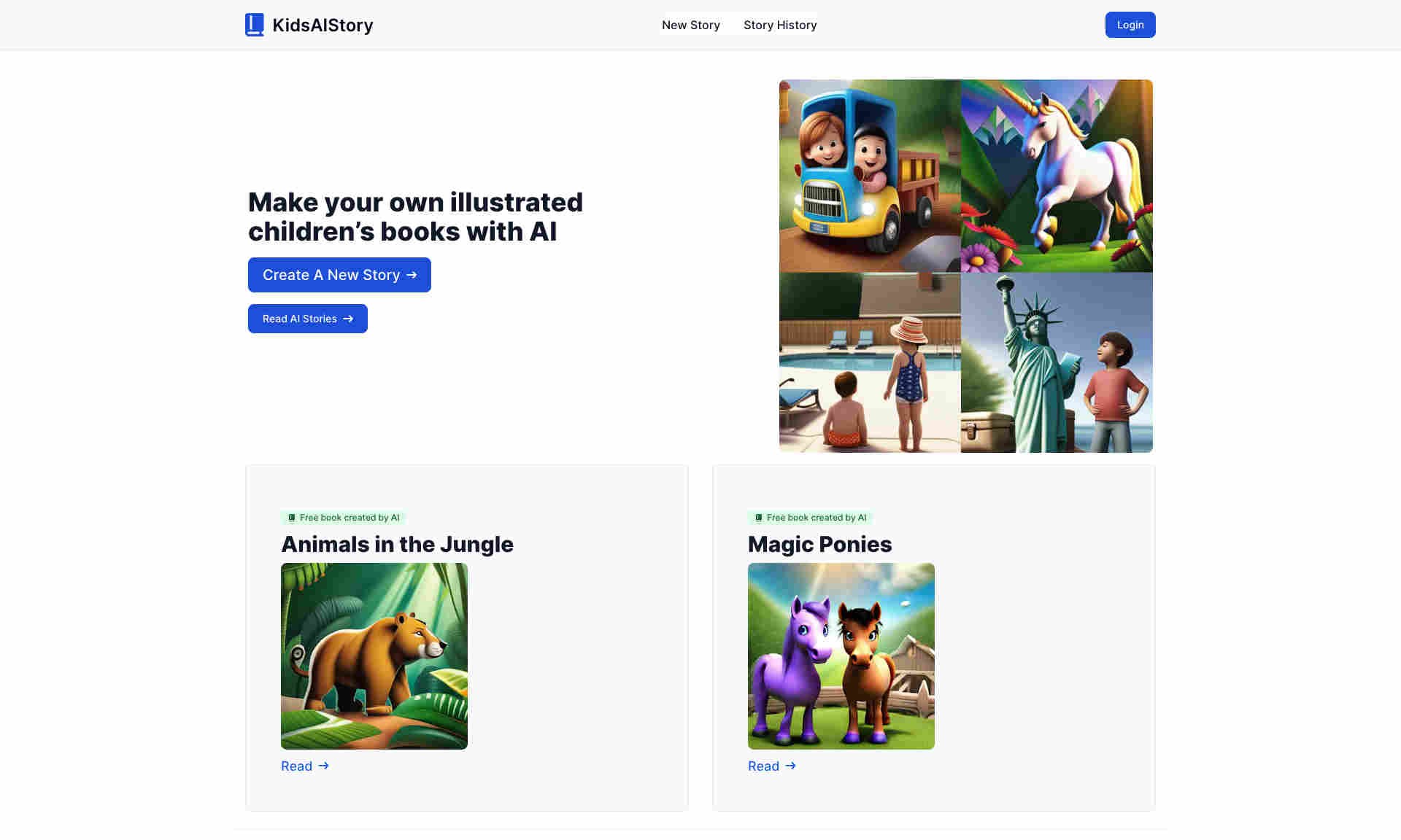 KidsAIStory Homepage