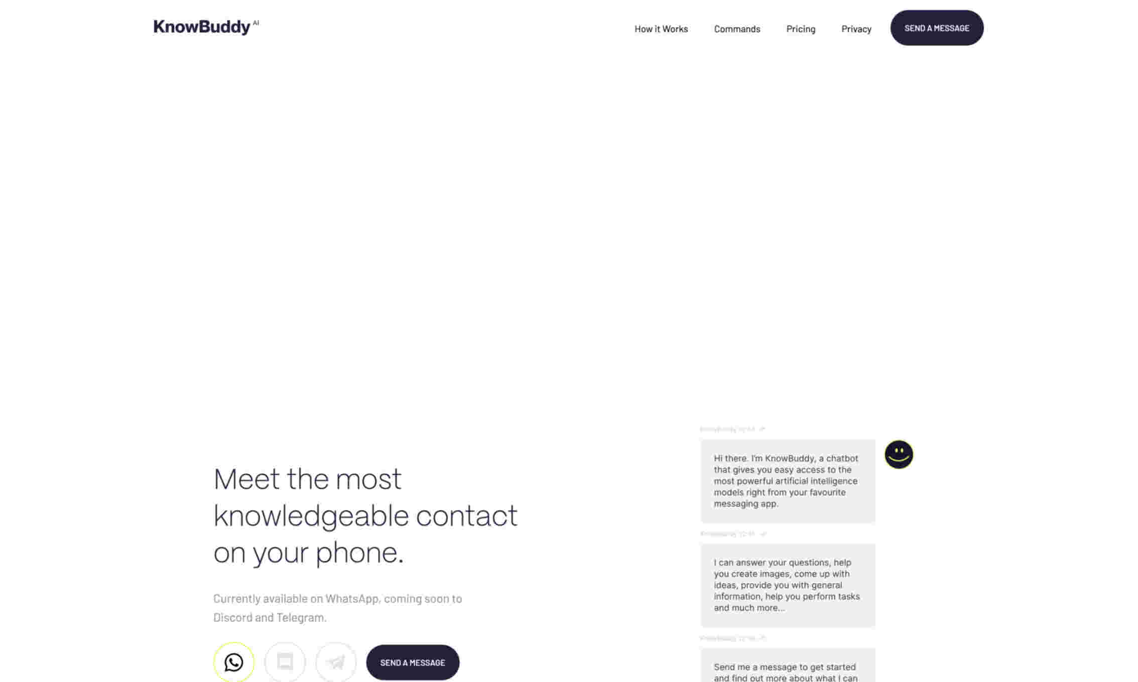 KnowBuddy Homepage