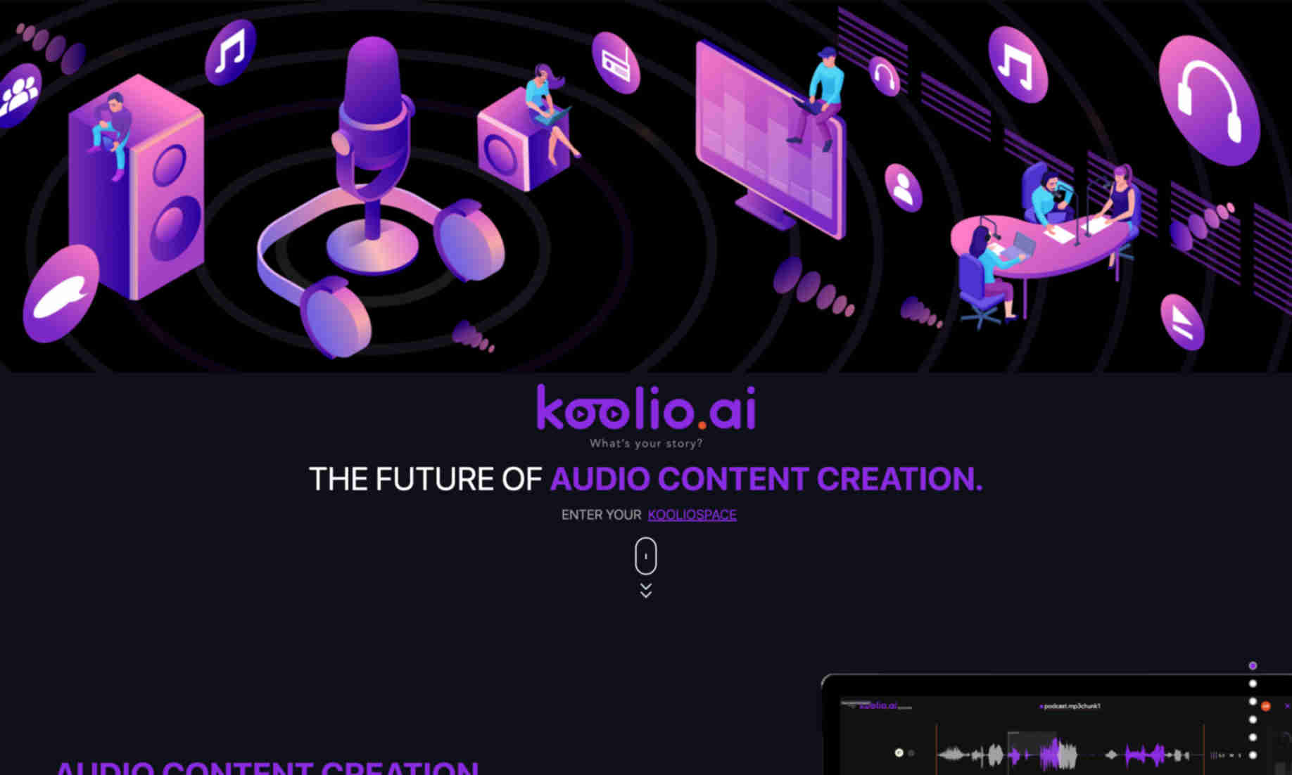 Koolio.ai Homepage