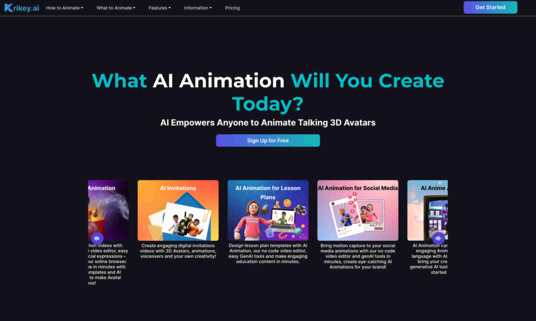 Krikey AI Homepage