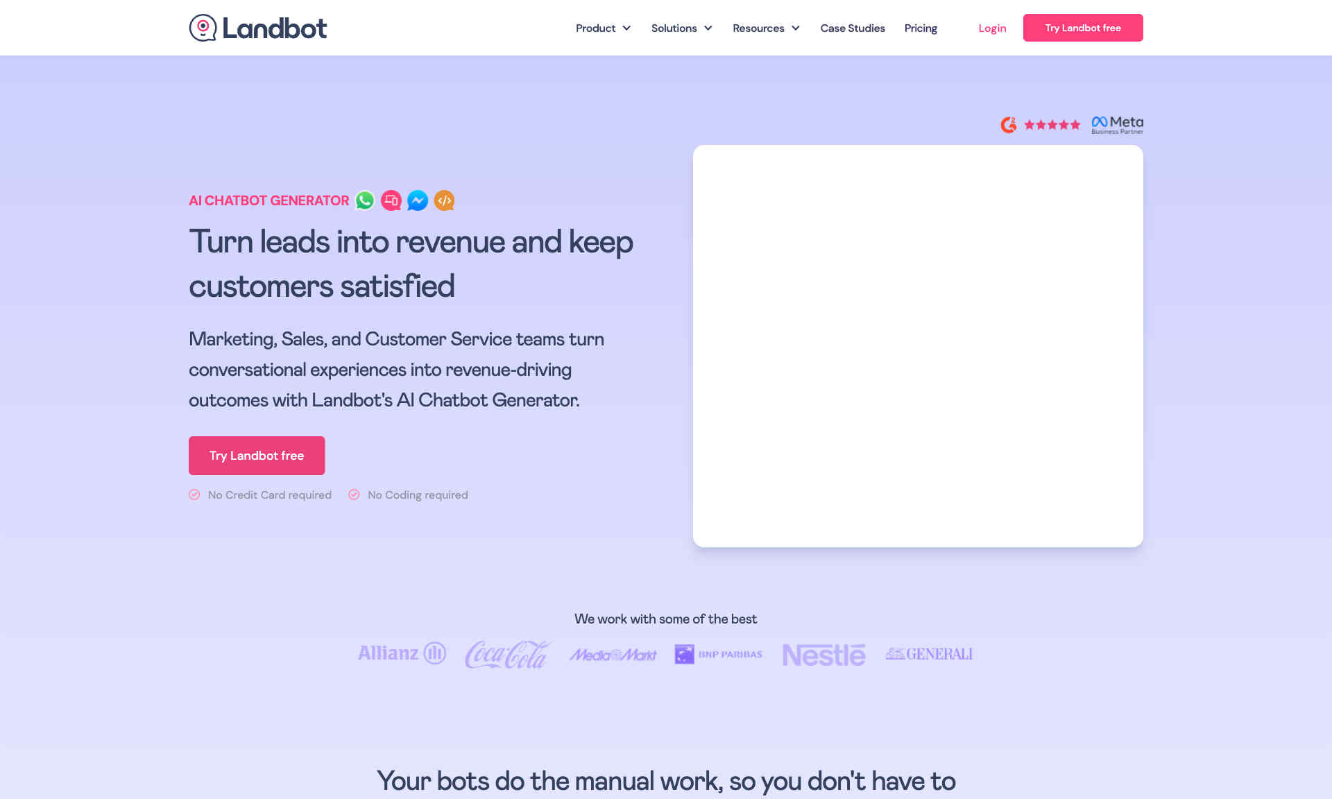 Landbot Homepage