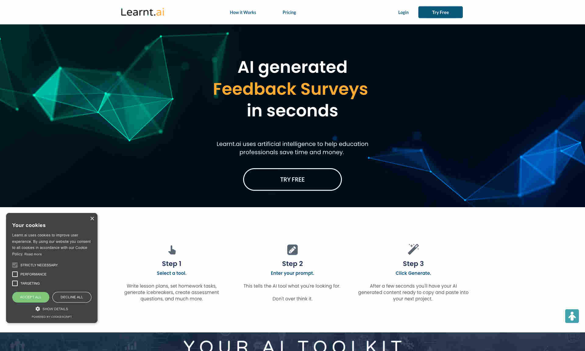 Learnt.ai Homepage