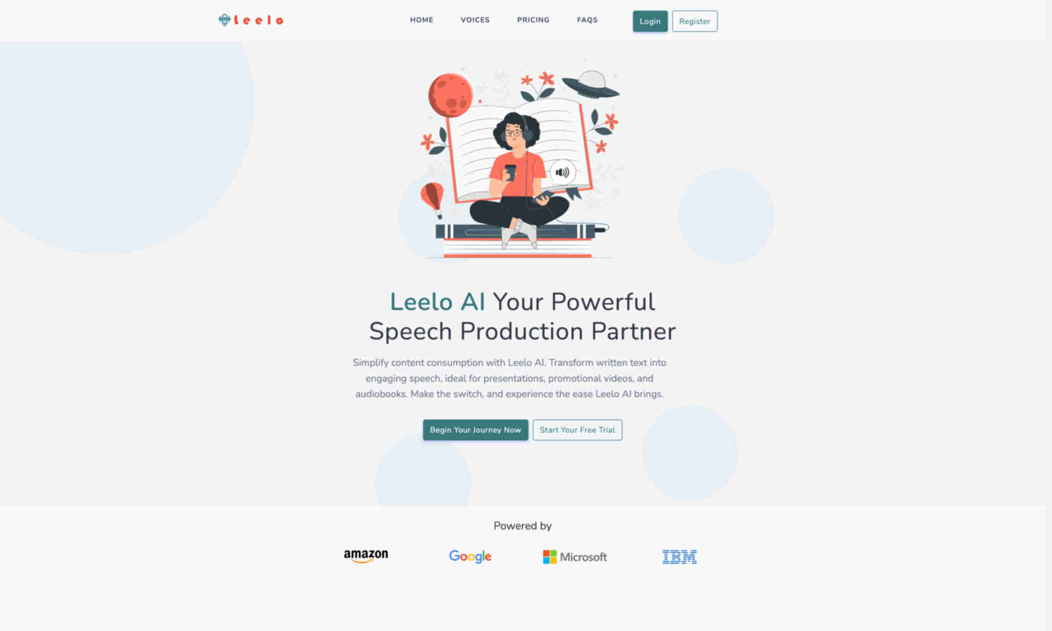 Leelo AI Homepage