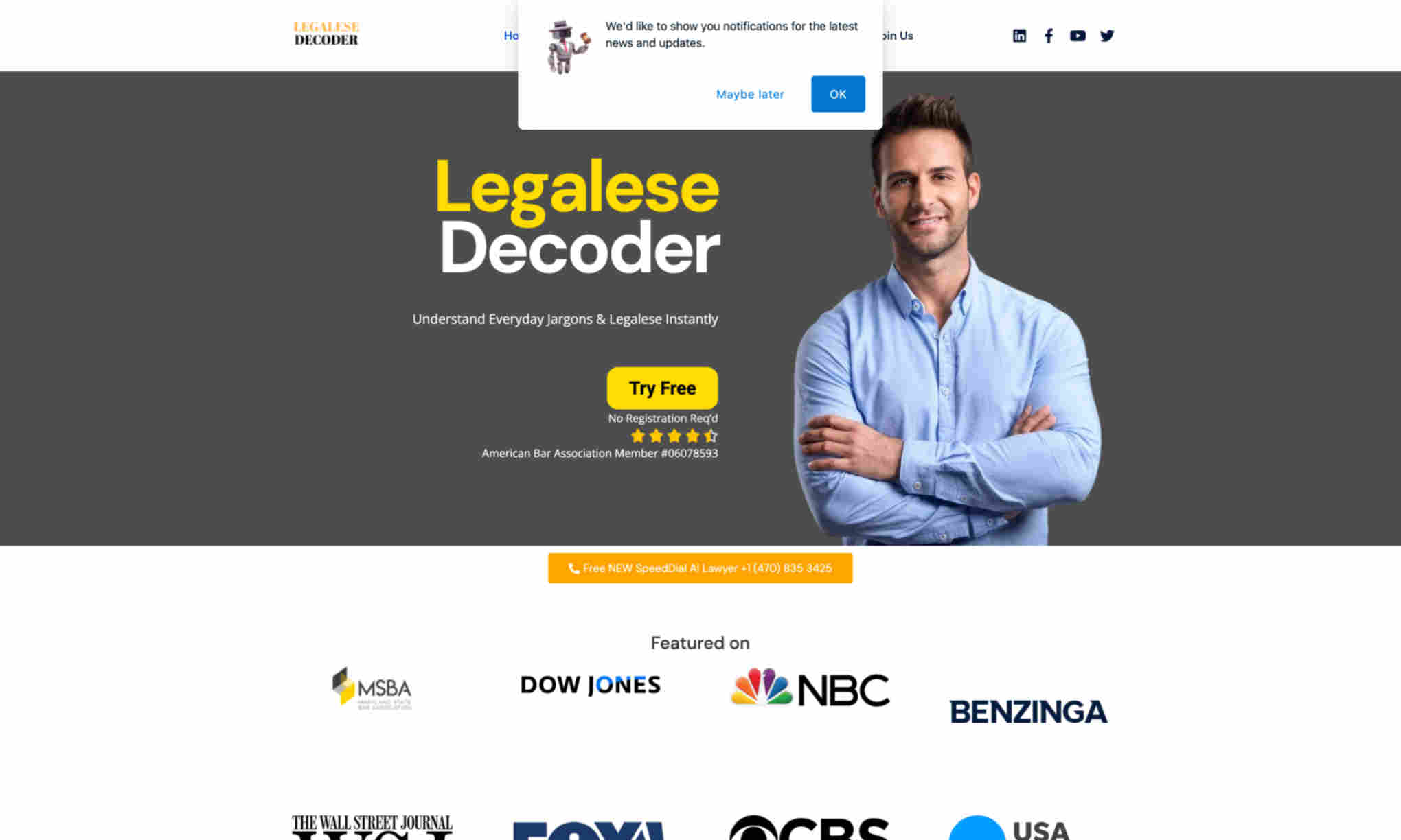 Legalease Decoder Homepage