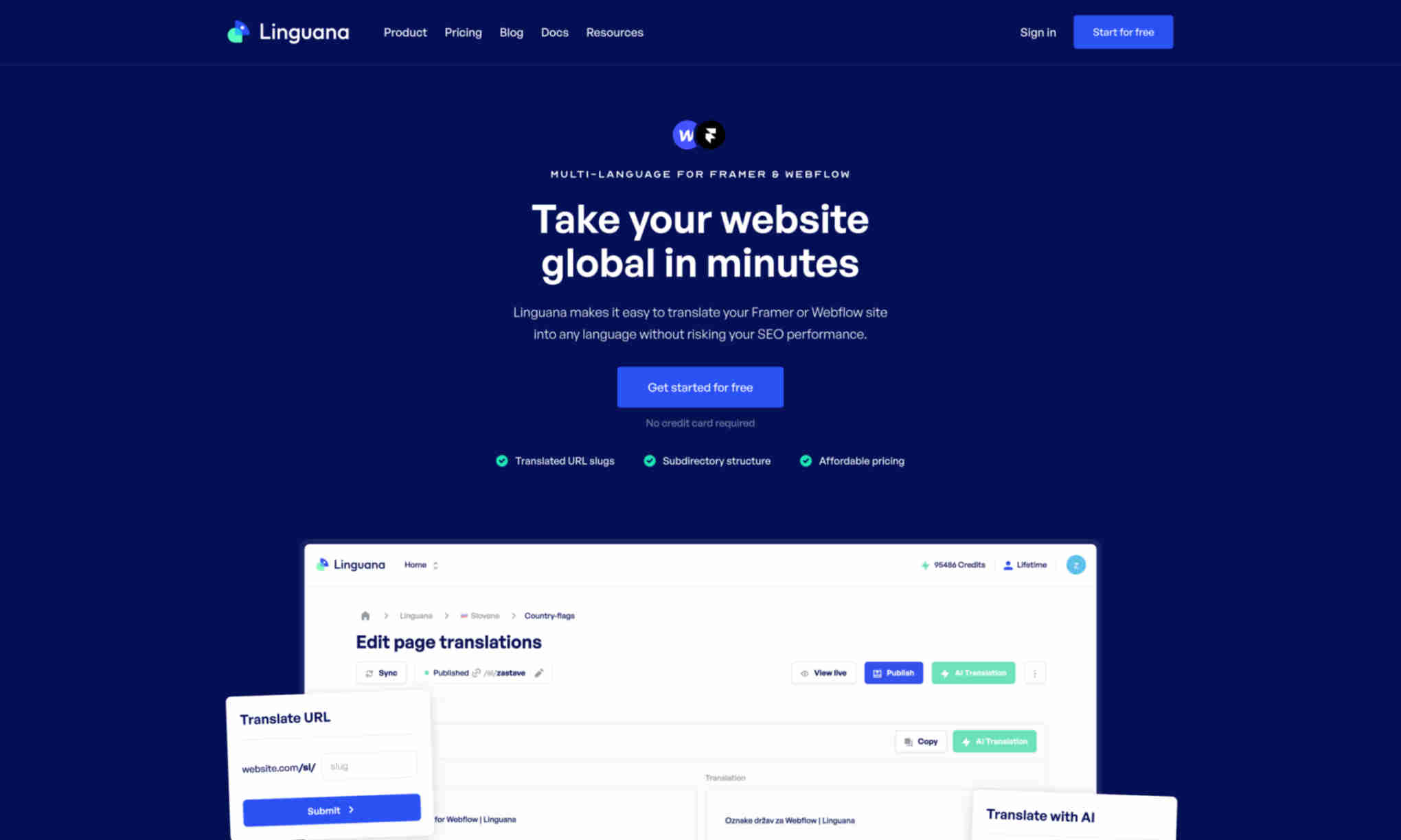 Linguae Homepage