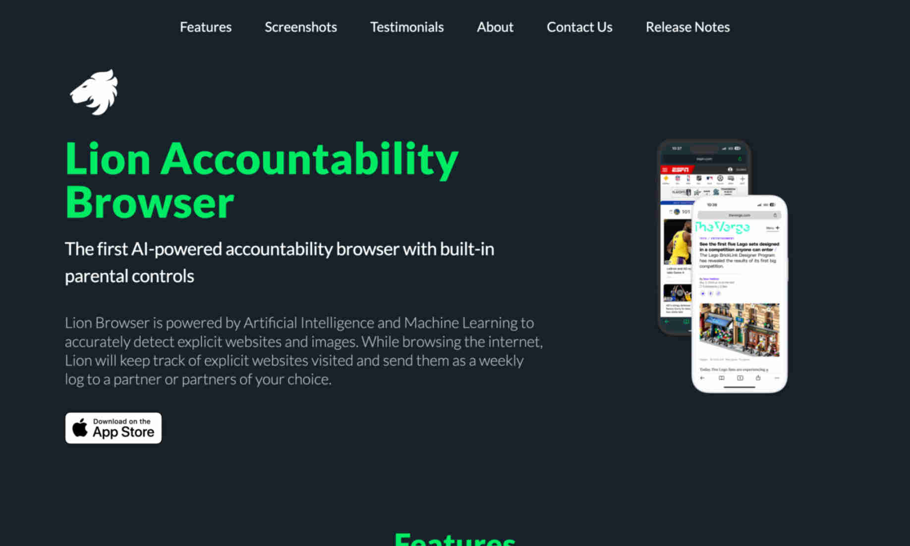 Lion Accountability Browser Homepage