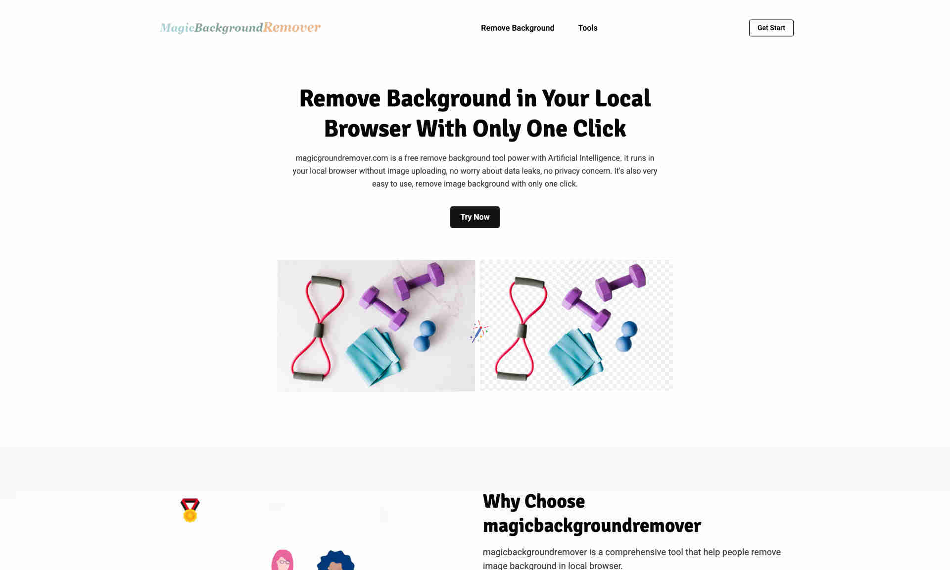 MagicBackgroundRemover Homepage