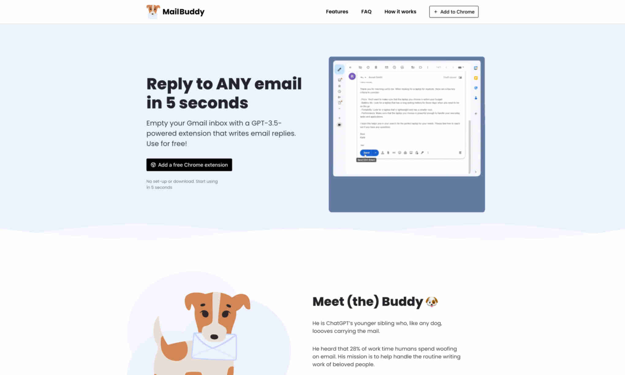 MailBuddy Homepage