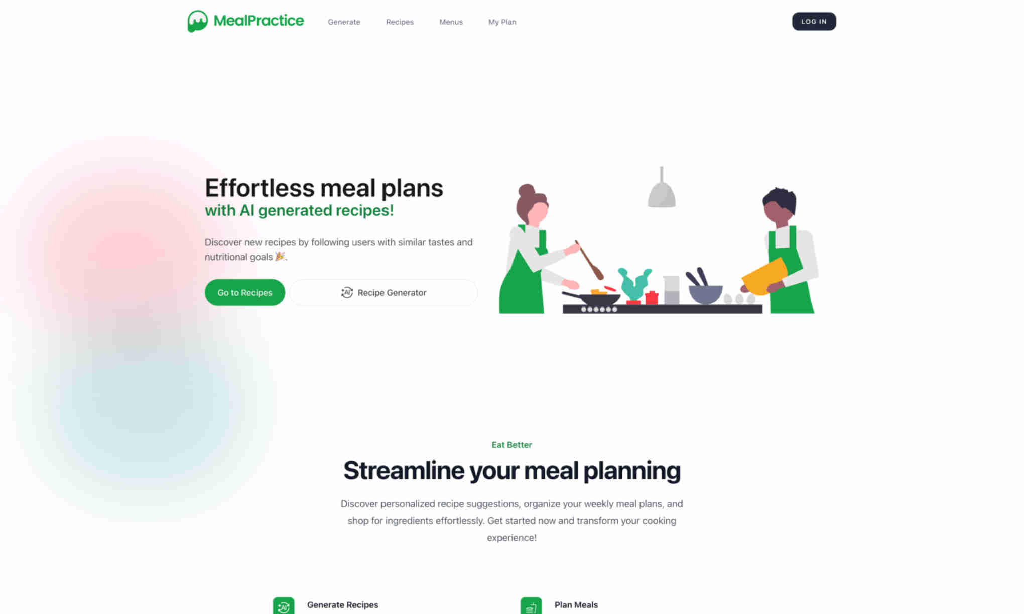 MealPractice Homepage