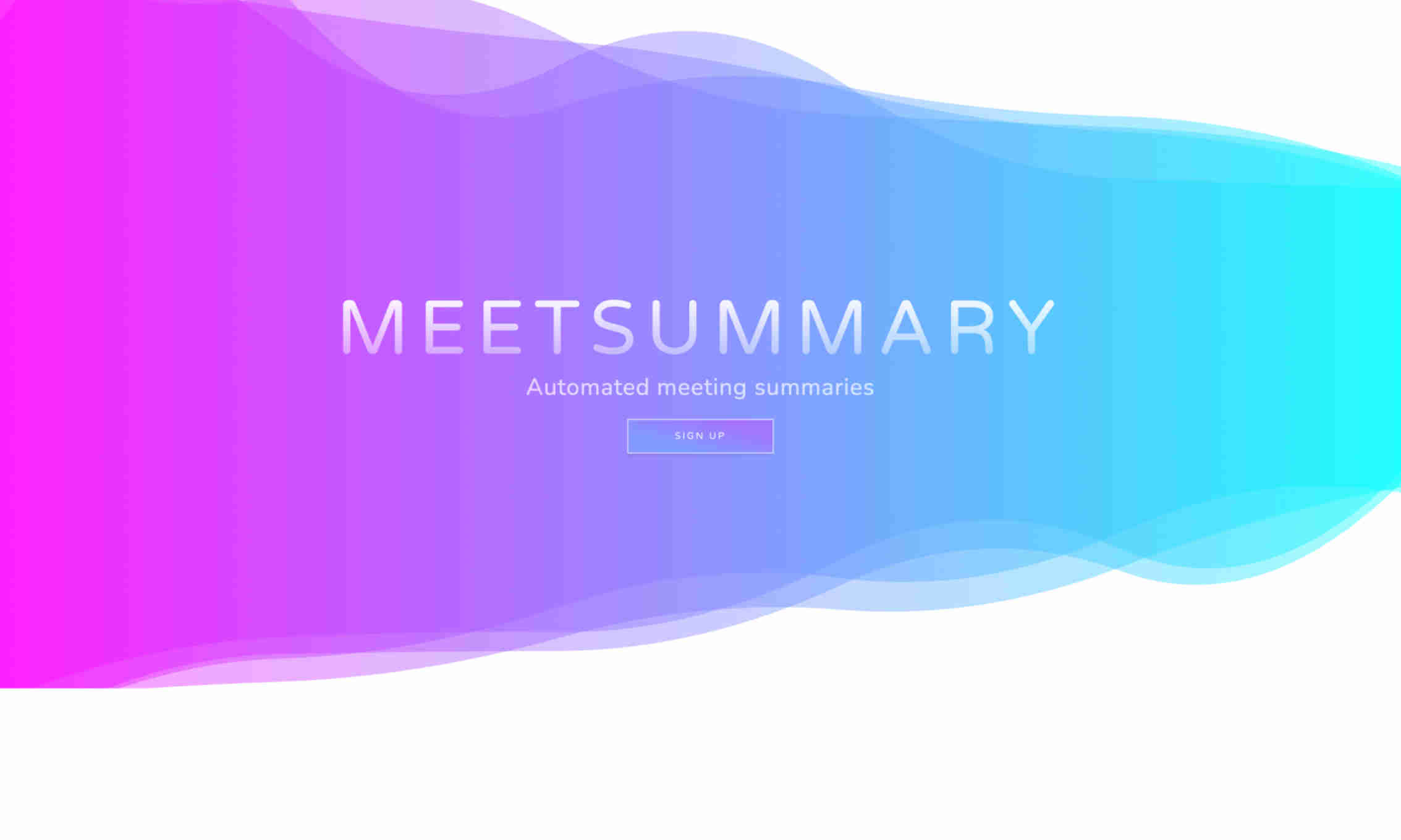 MeetSummary Homepage