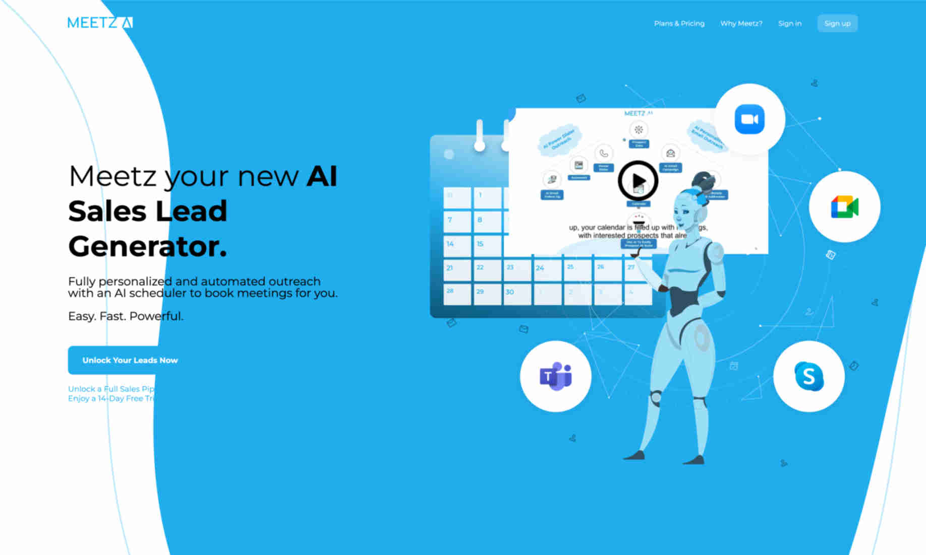 Meetz AI Homepage