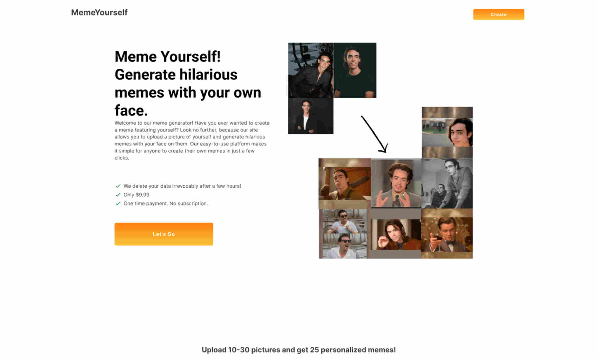 Meme Yourself Homepage