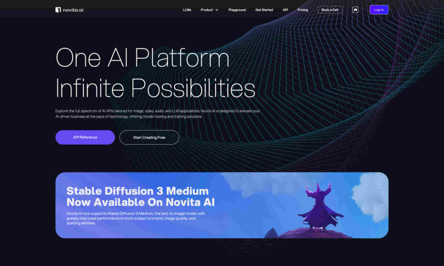 Novita AI Homepage