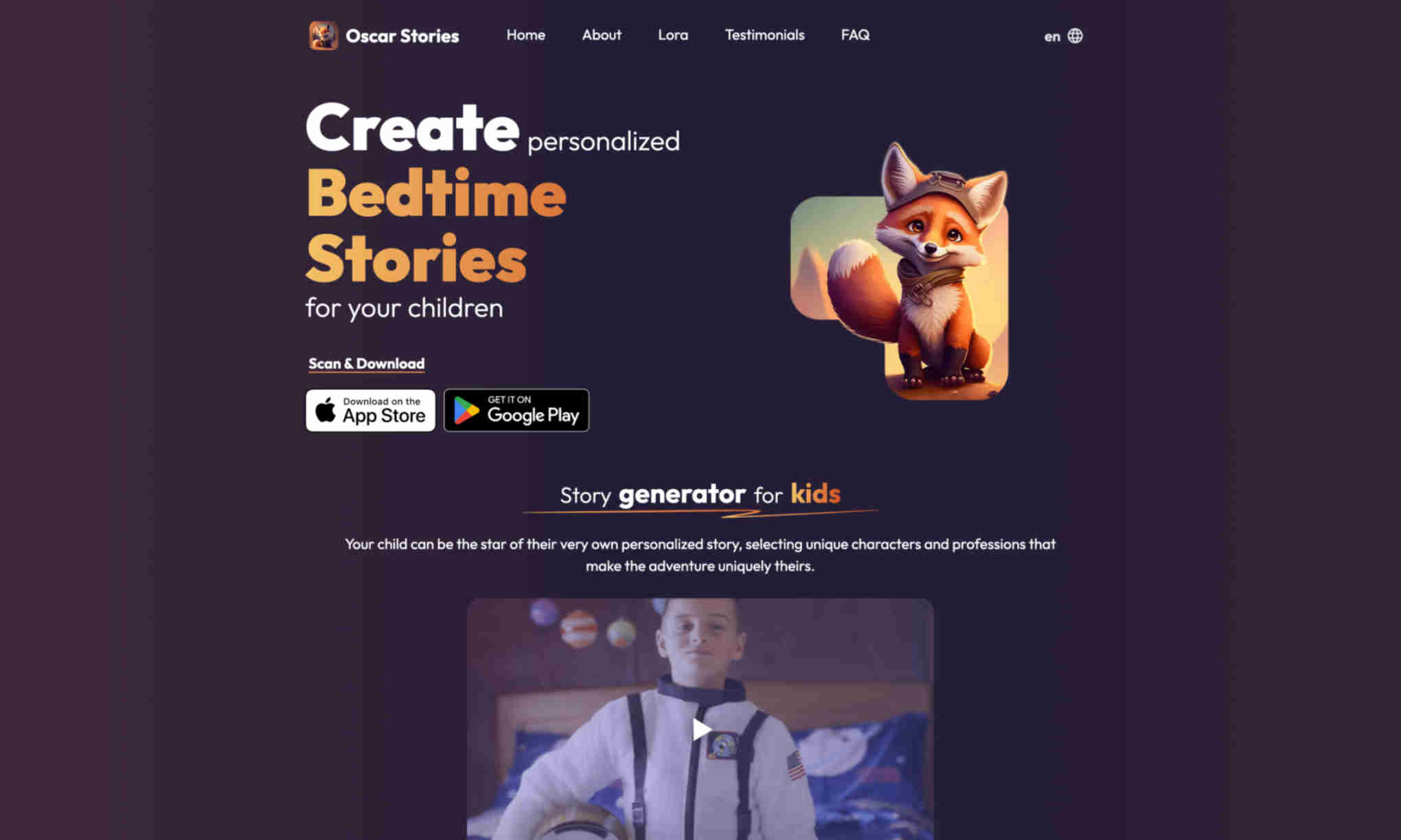 Oscar Stories Homepage