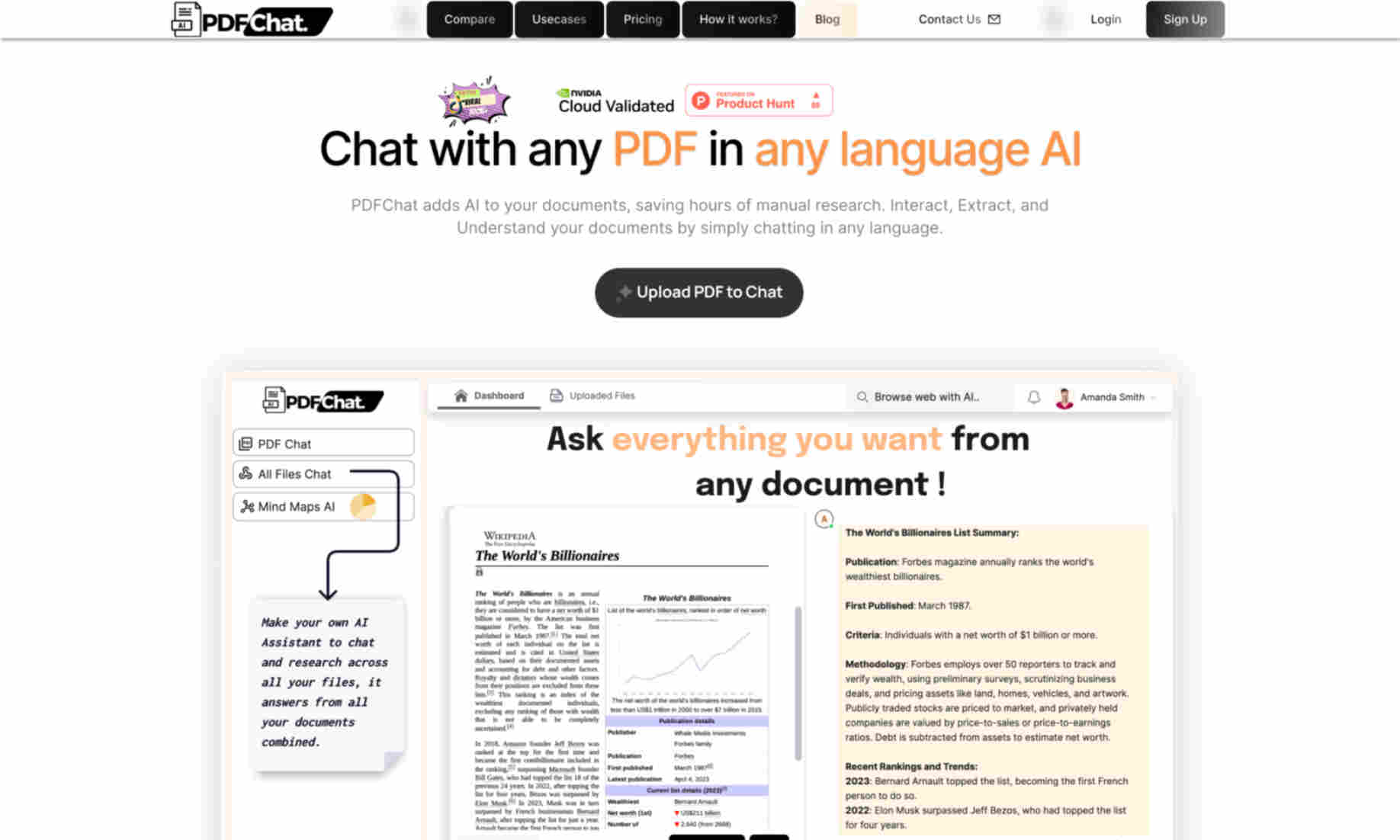 PDFChat Homepage