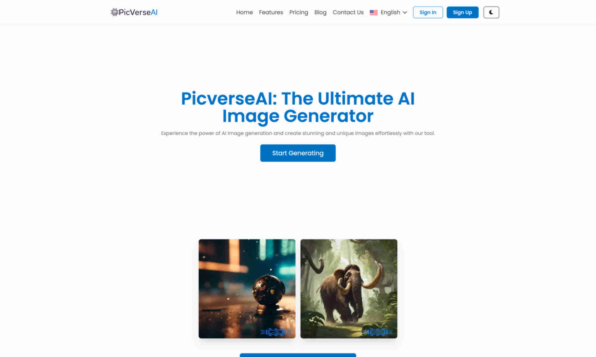 PicverseAI Homepage