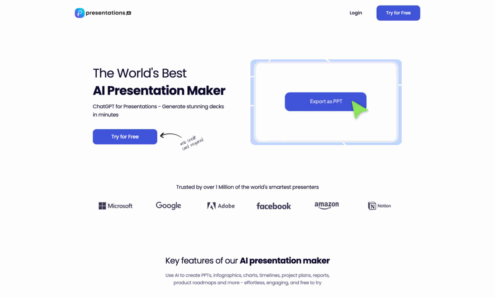 Presentations.AI Homepage