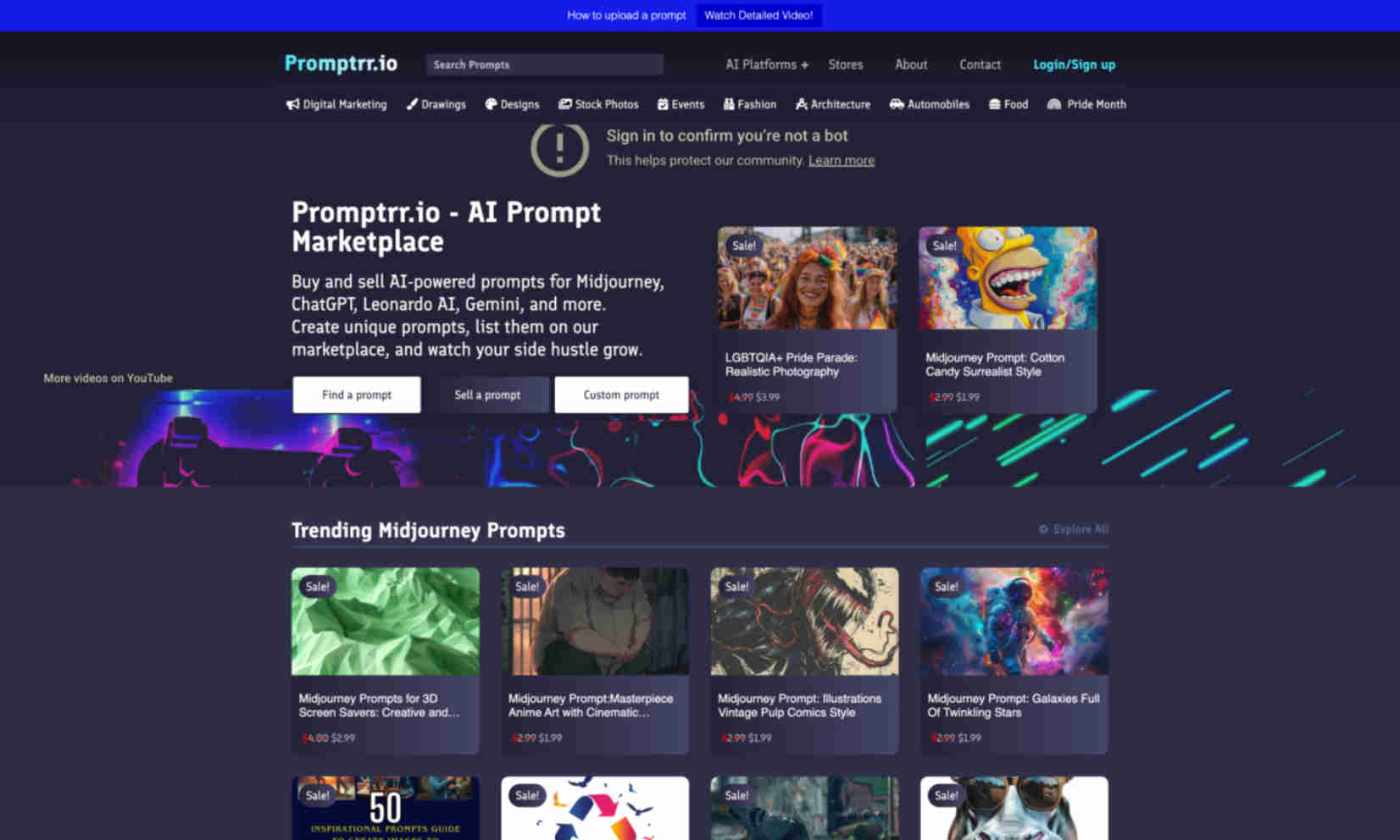 Promptr.io Homepage