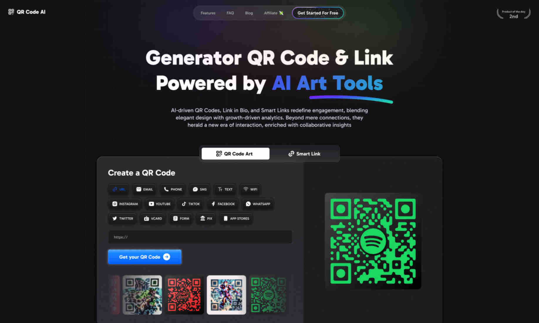 QR Code AI Homepage