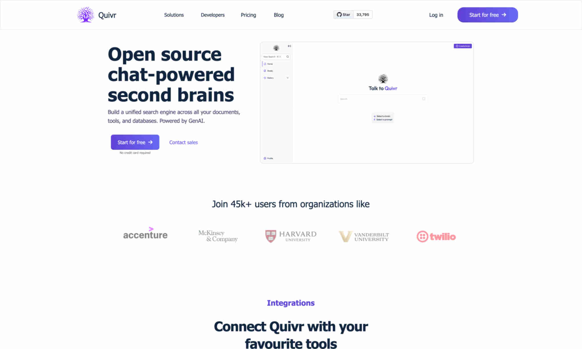 Quivr Homepage