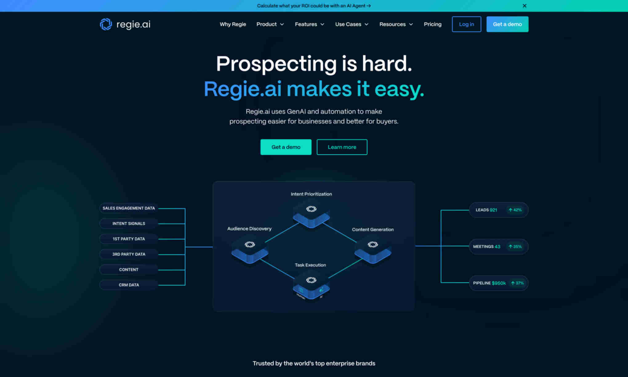 Regie.ai Homepage