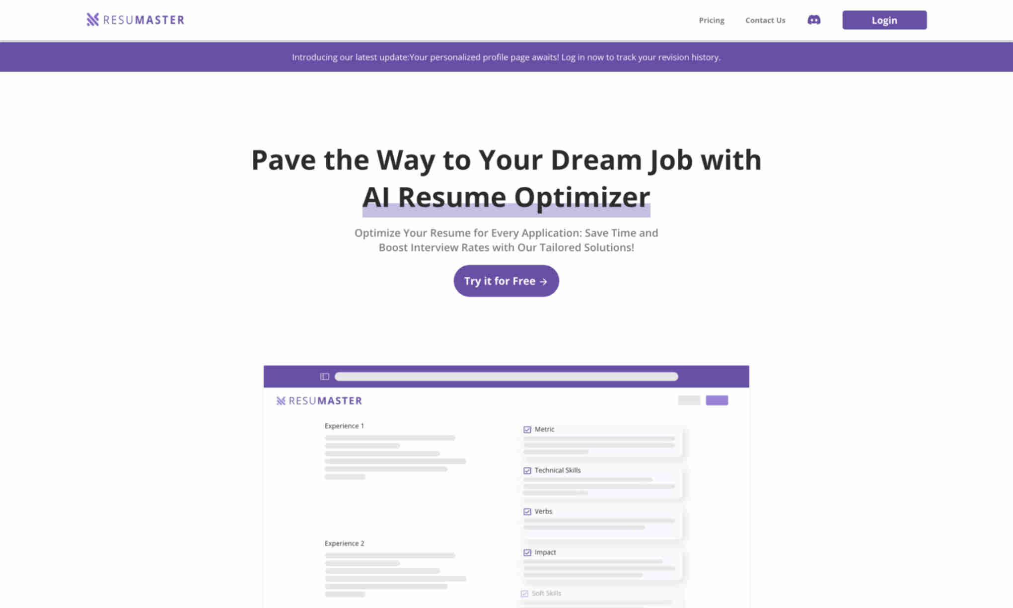 Resumaster Homepage