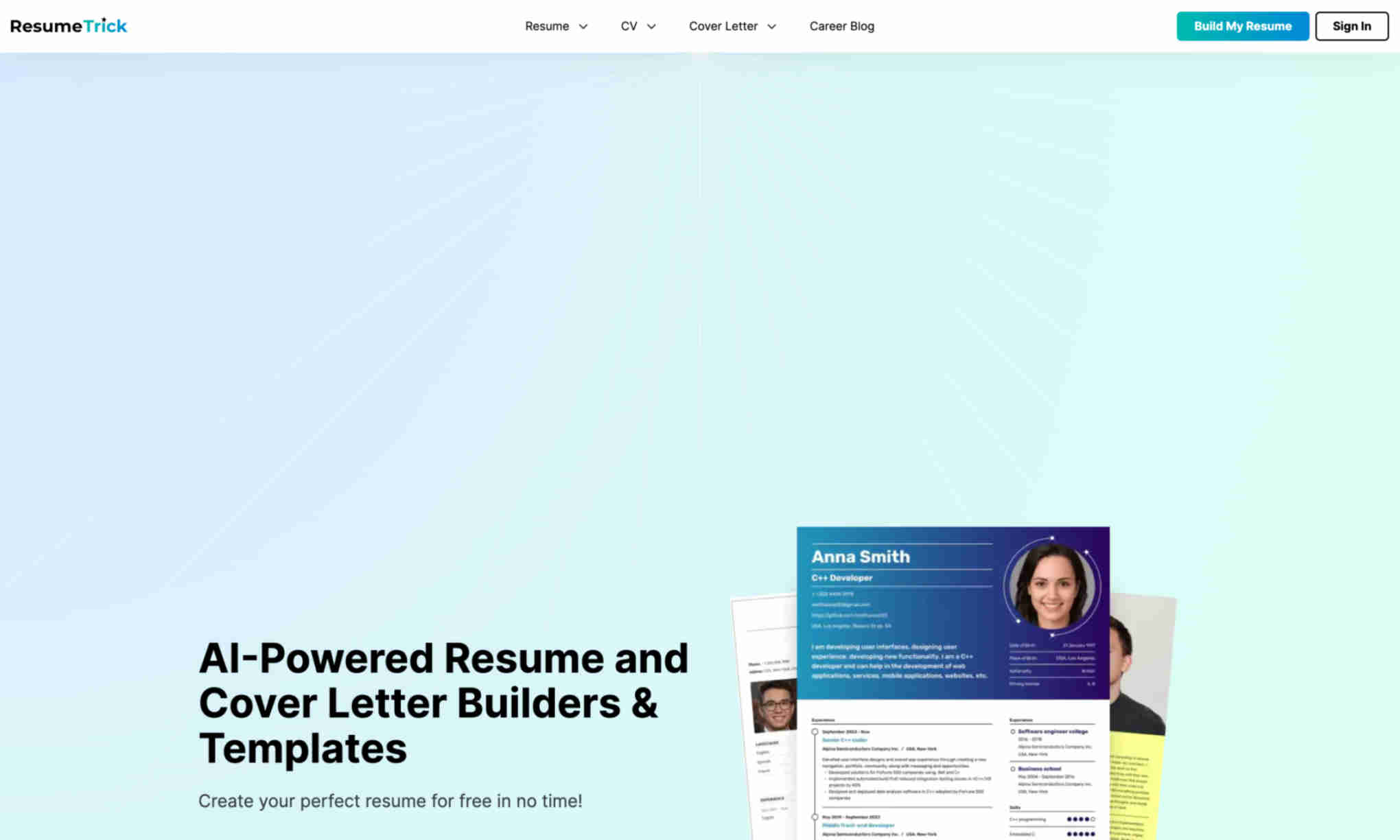 Resume Trick Homepage