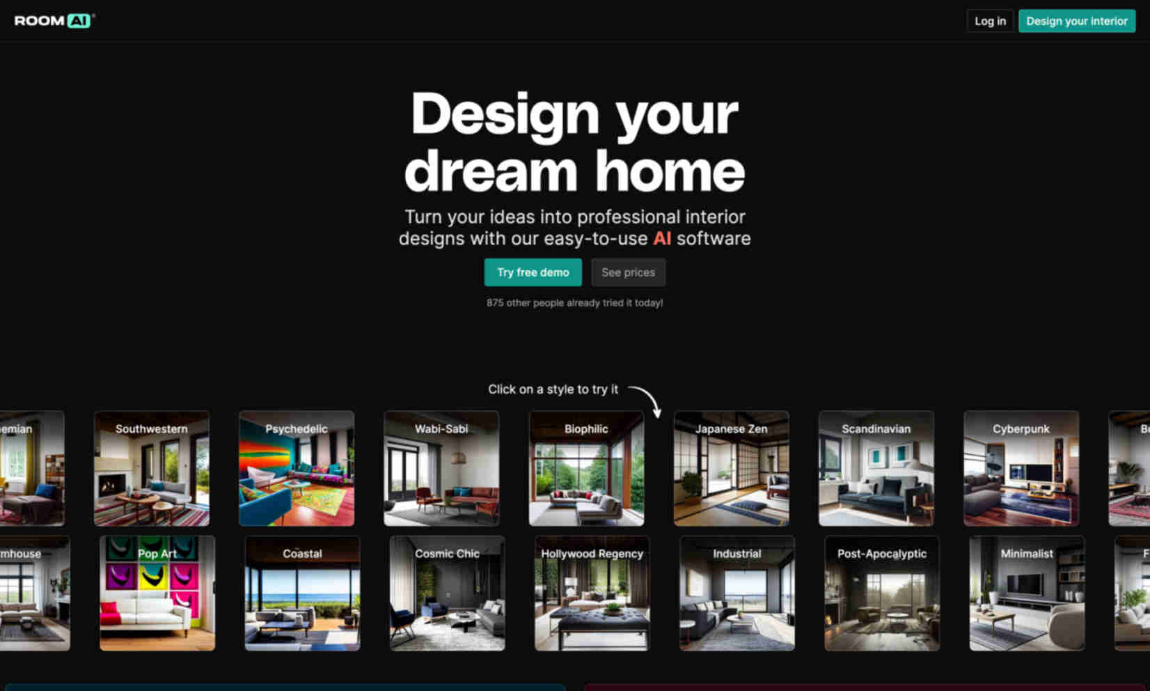 Room AI Homepage