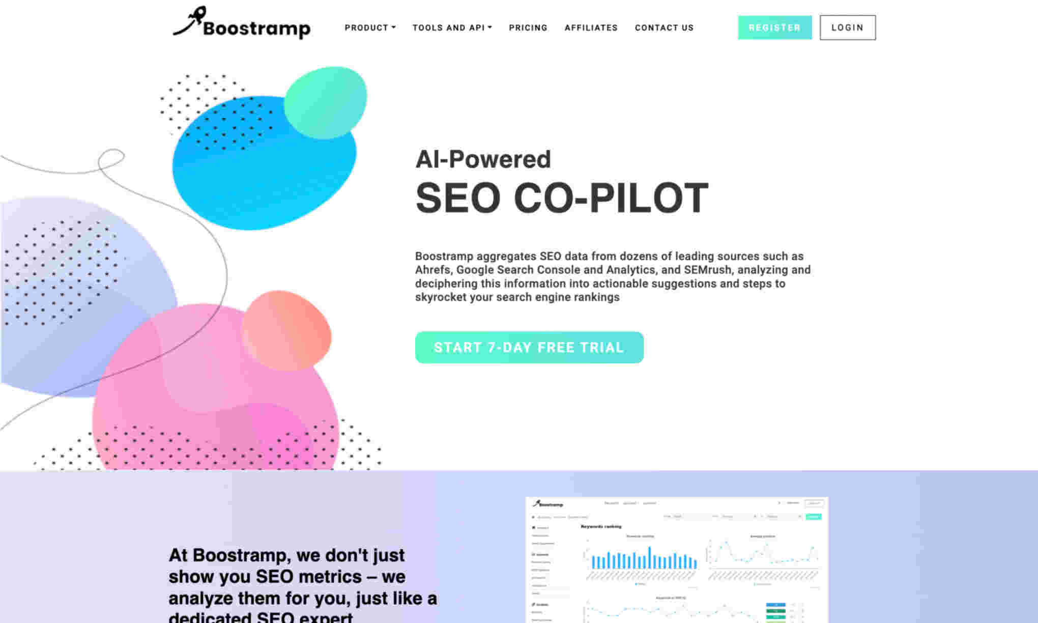 SEO Co-Pilot by Boostramp Homepage