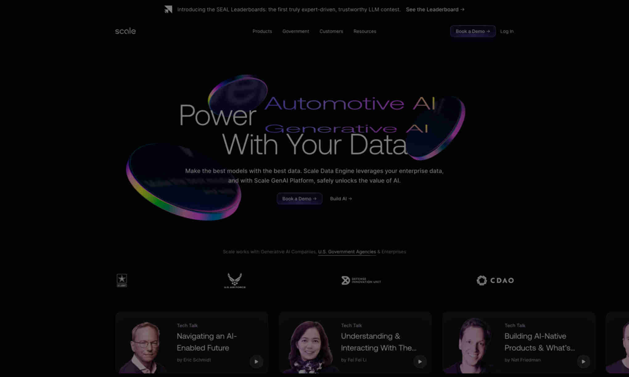 Scale.ai Homepage