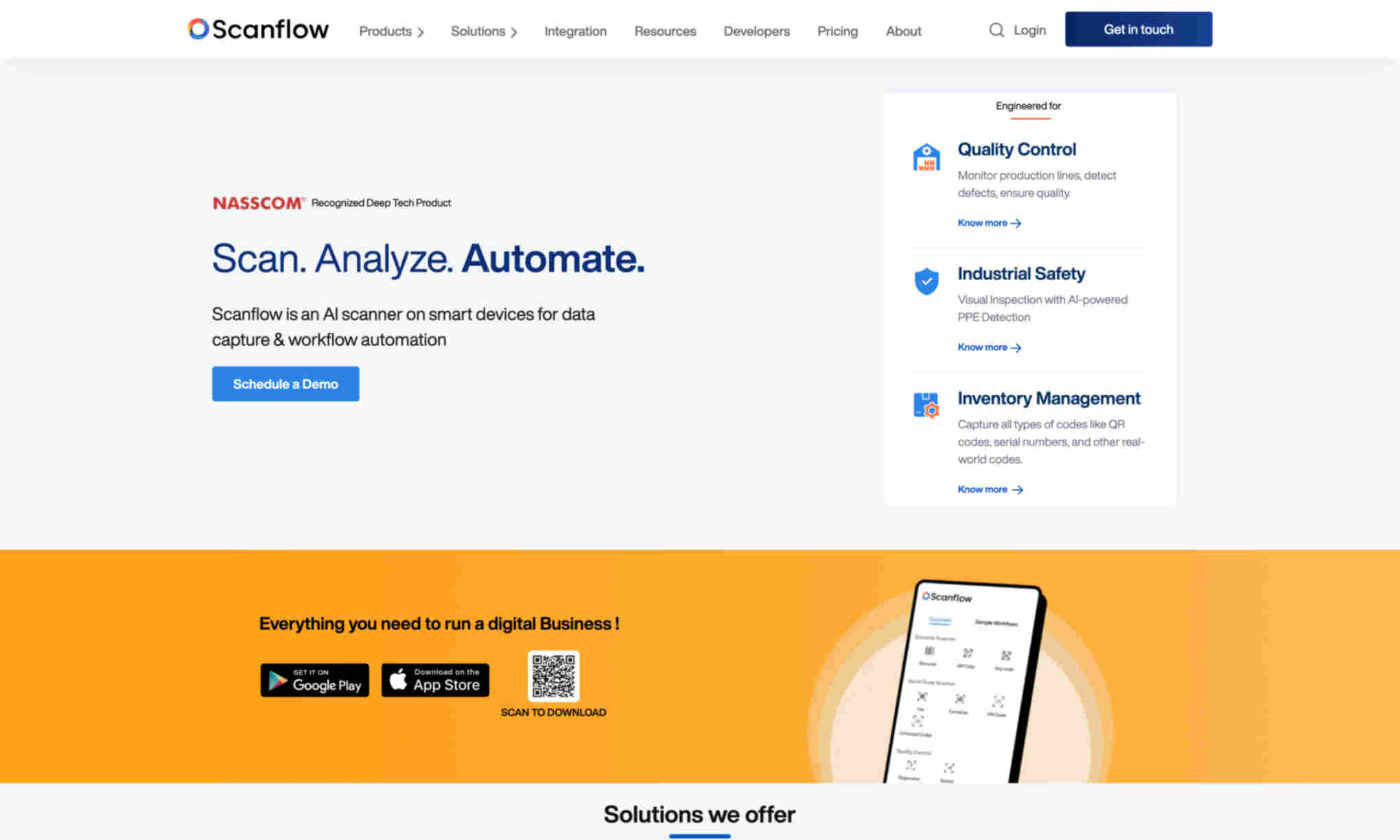 Scanflow Homepage