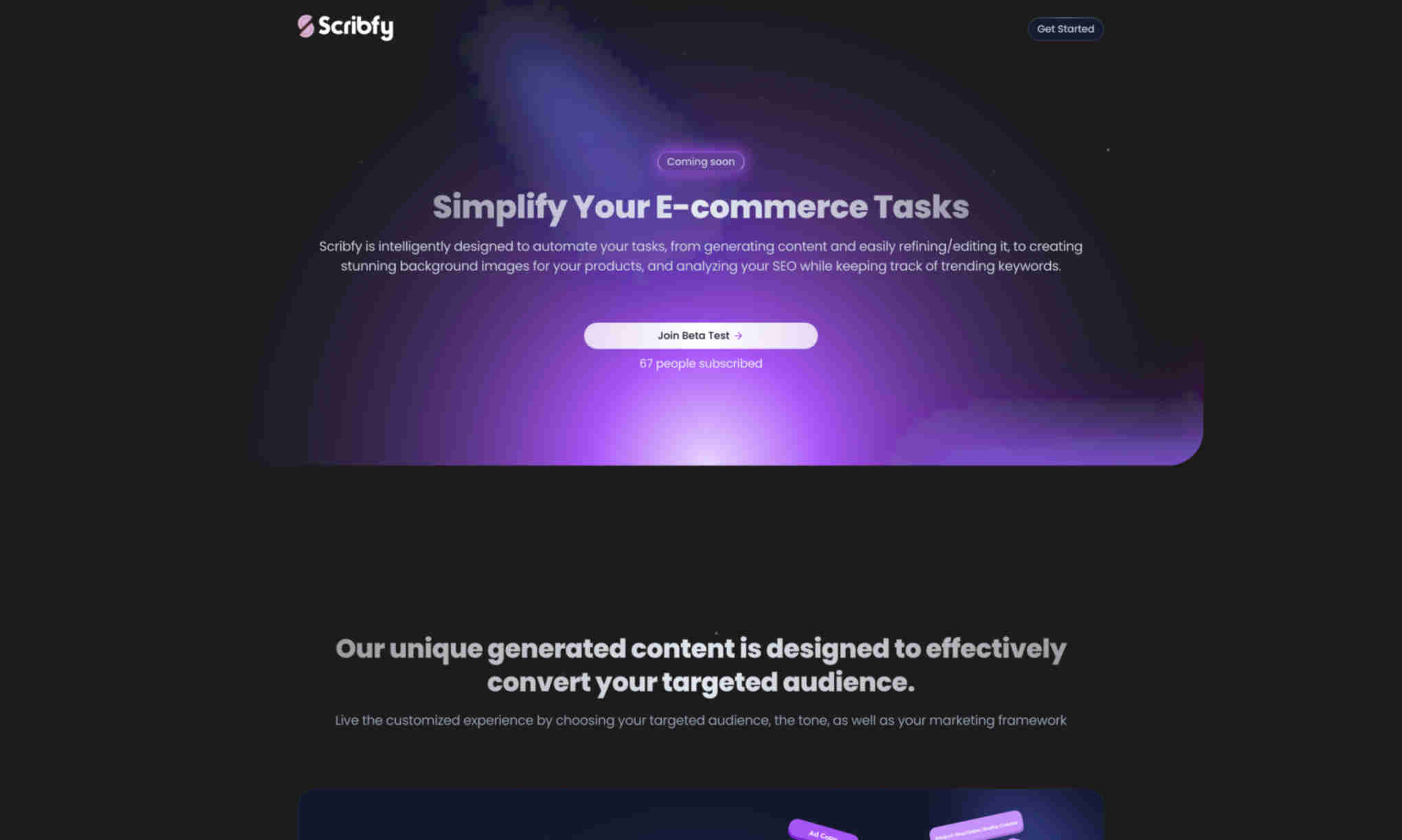 Scribfy Homepage