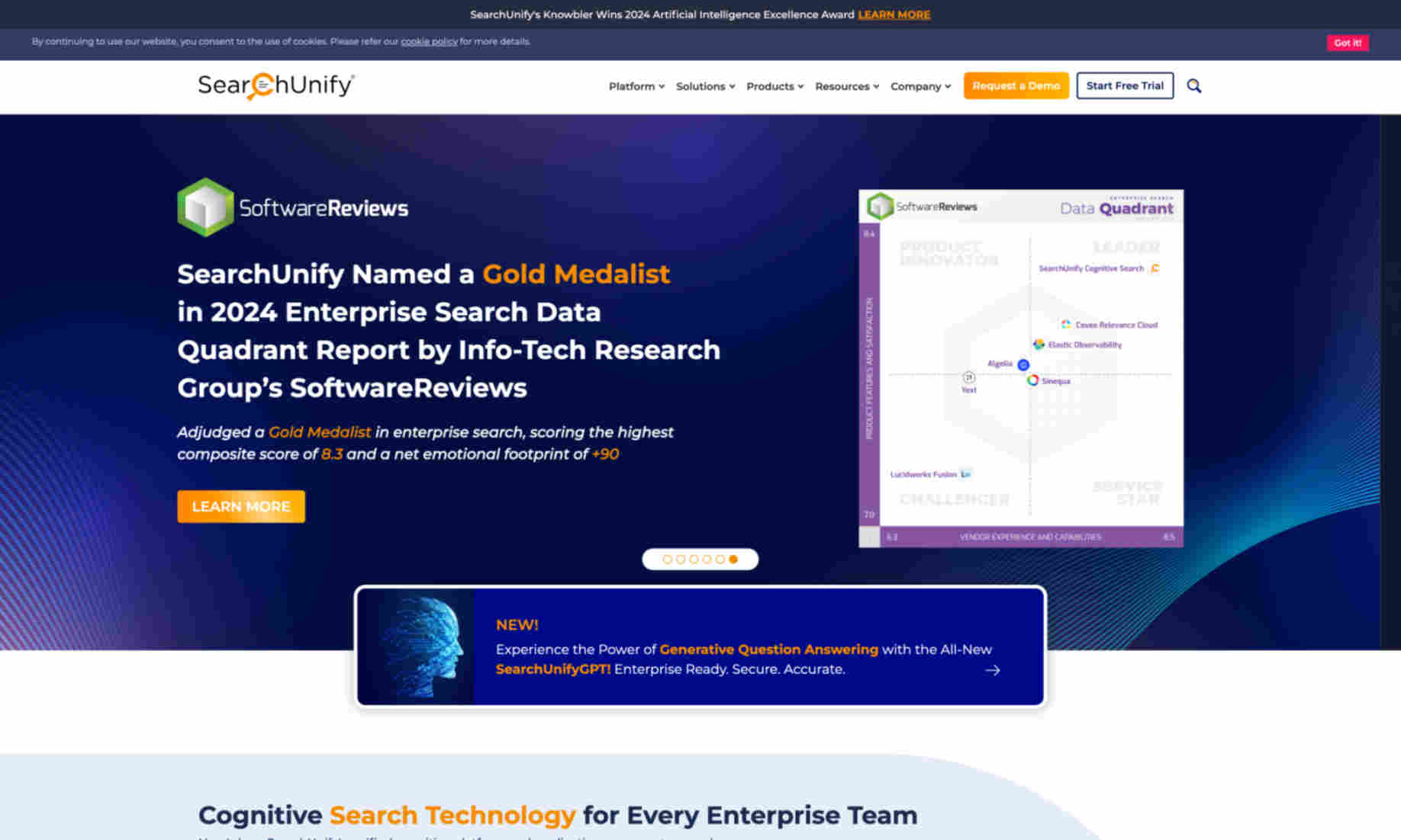 SearchUnify Homepage