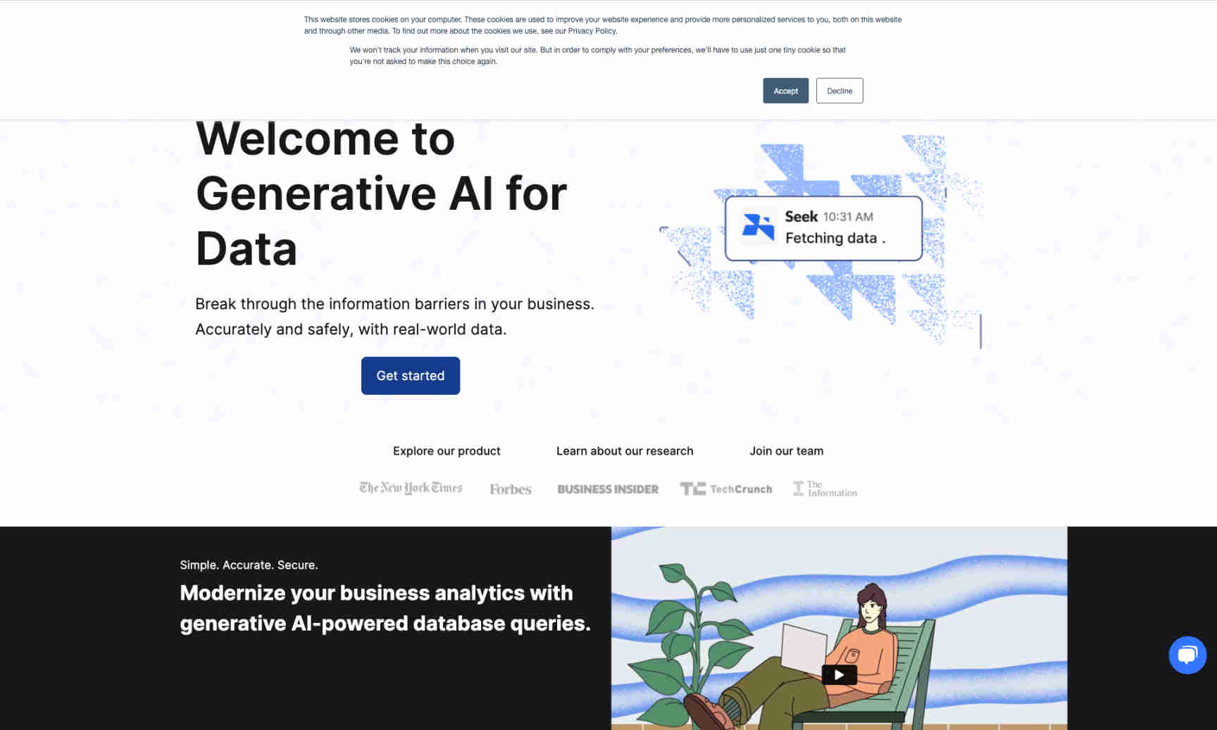 Seek AI Homepage