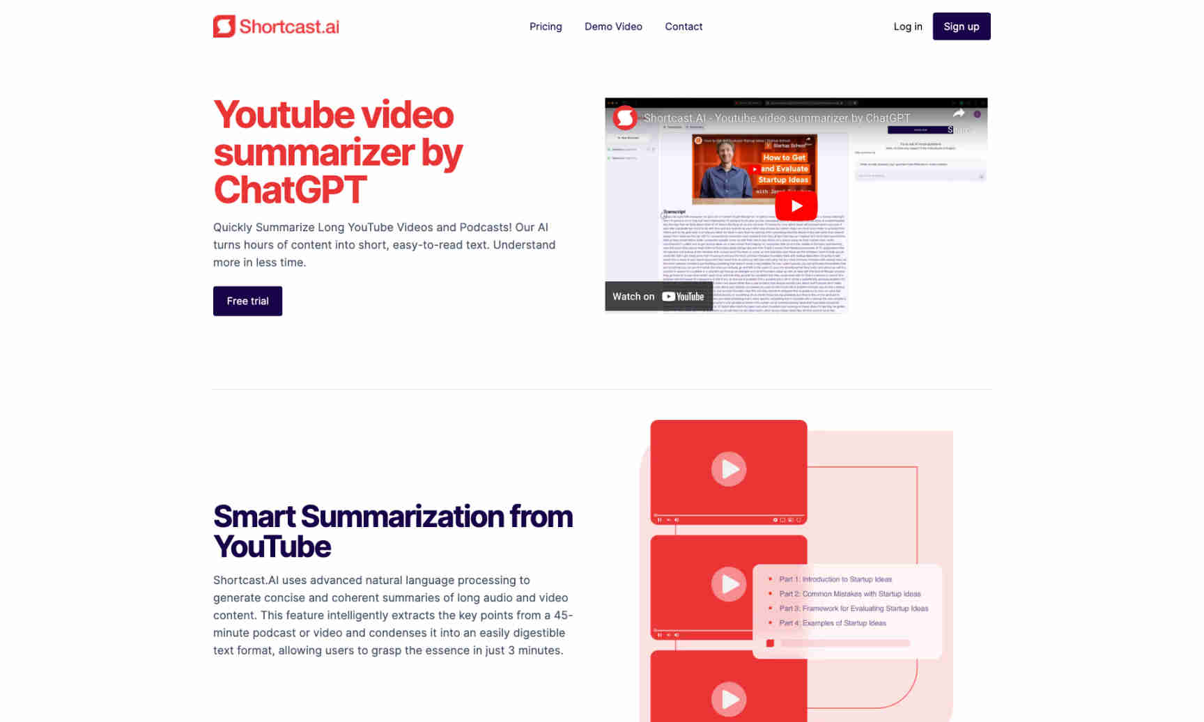 Shortcast.ai Homepage