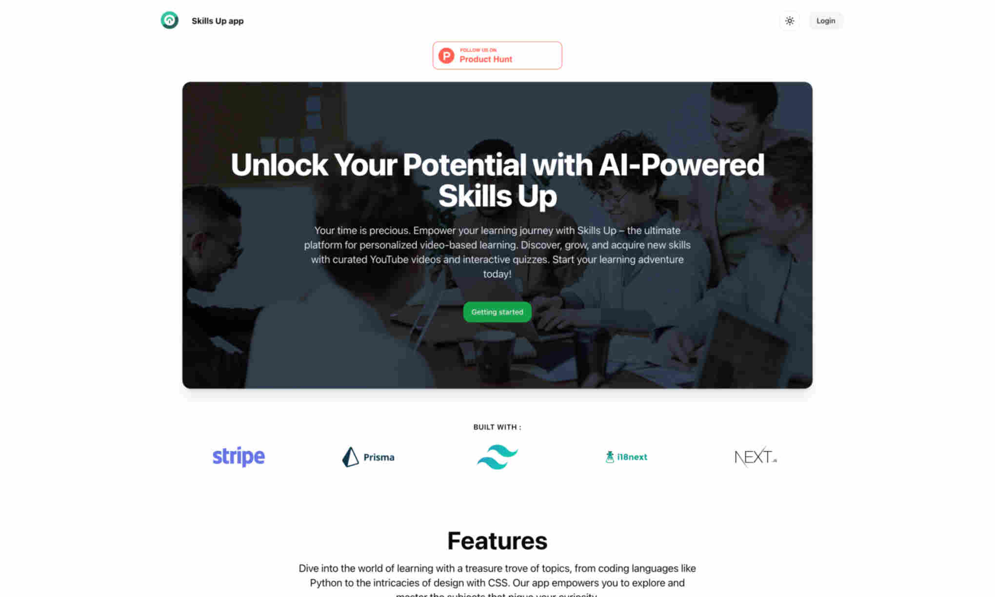 Skills Up Homepage