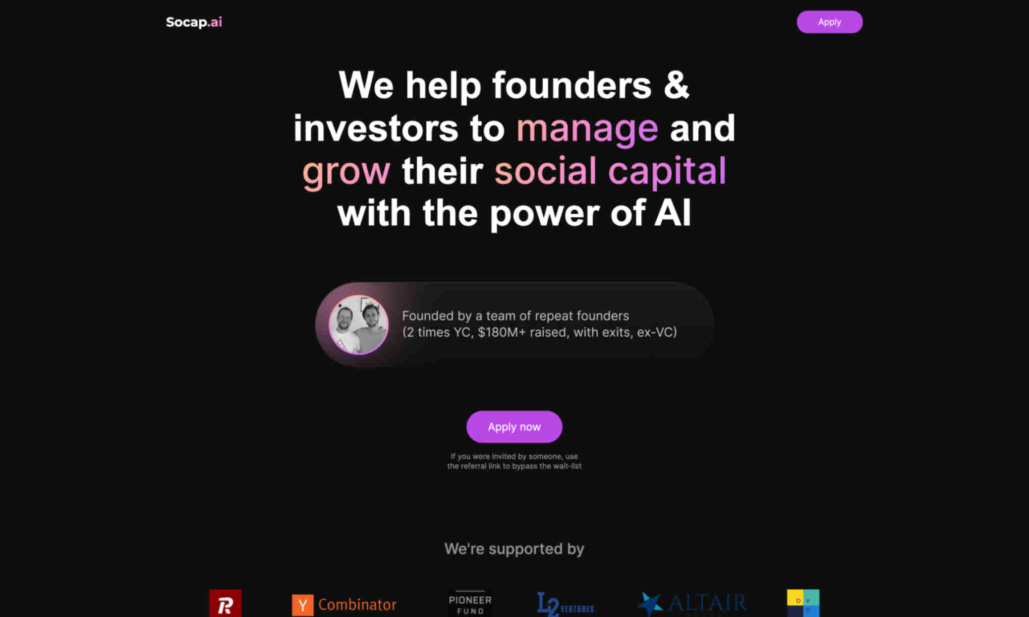 Socap.ai Homepage