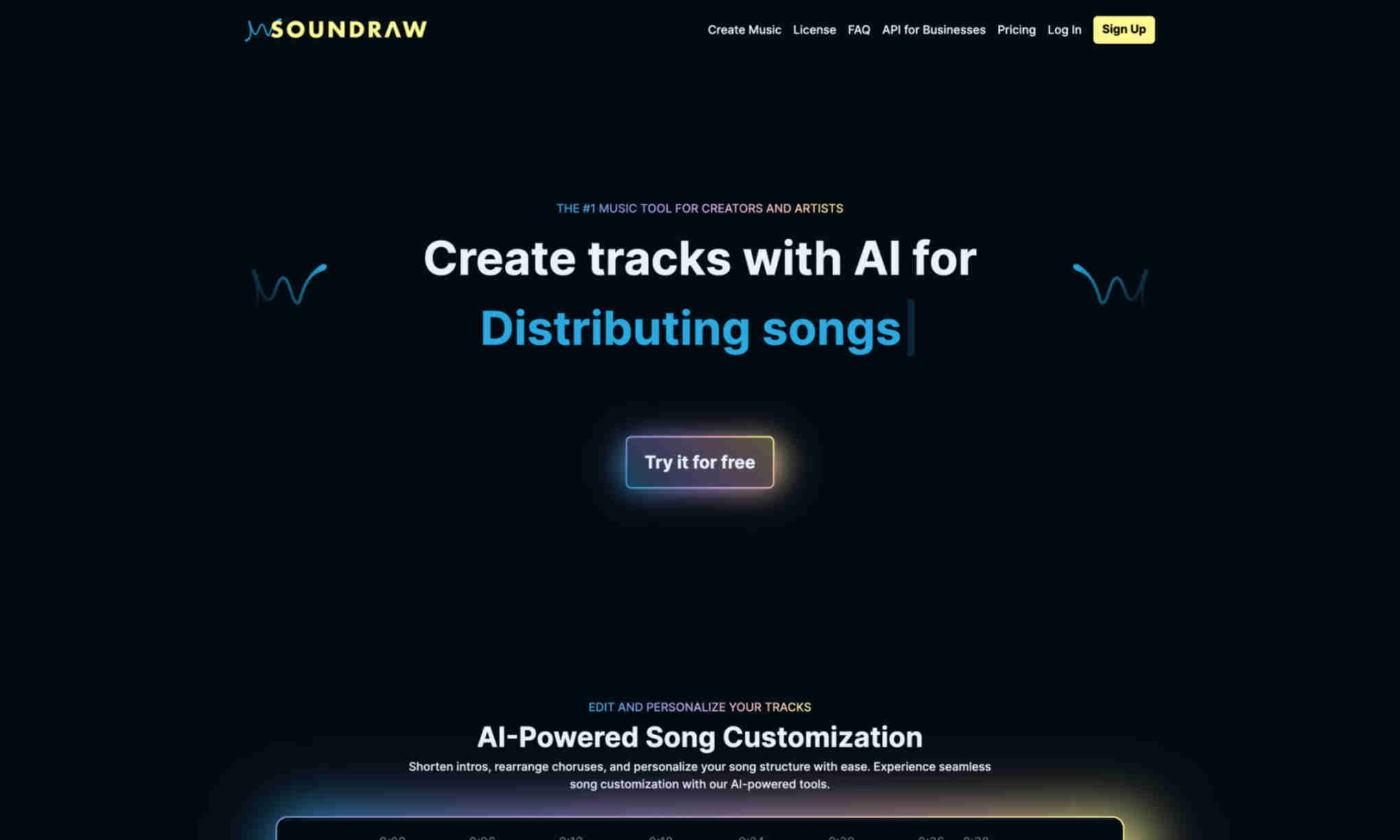 Soundraw Homepage