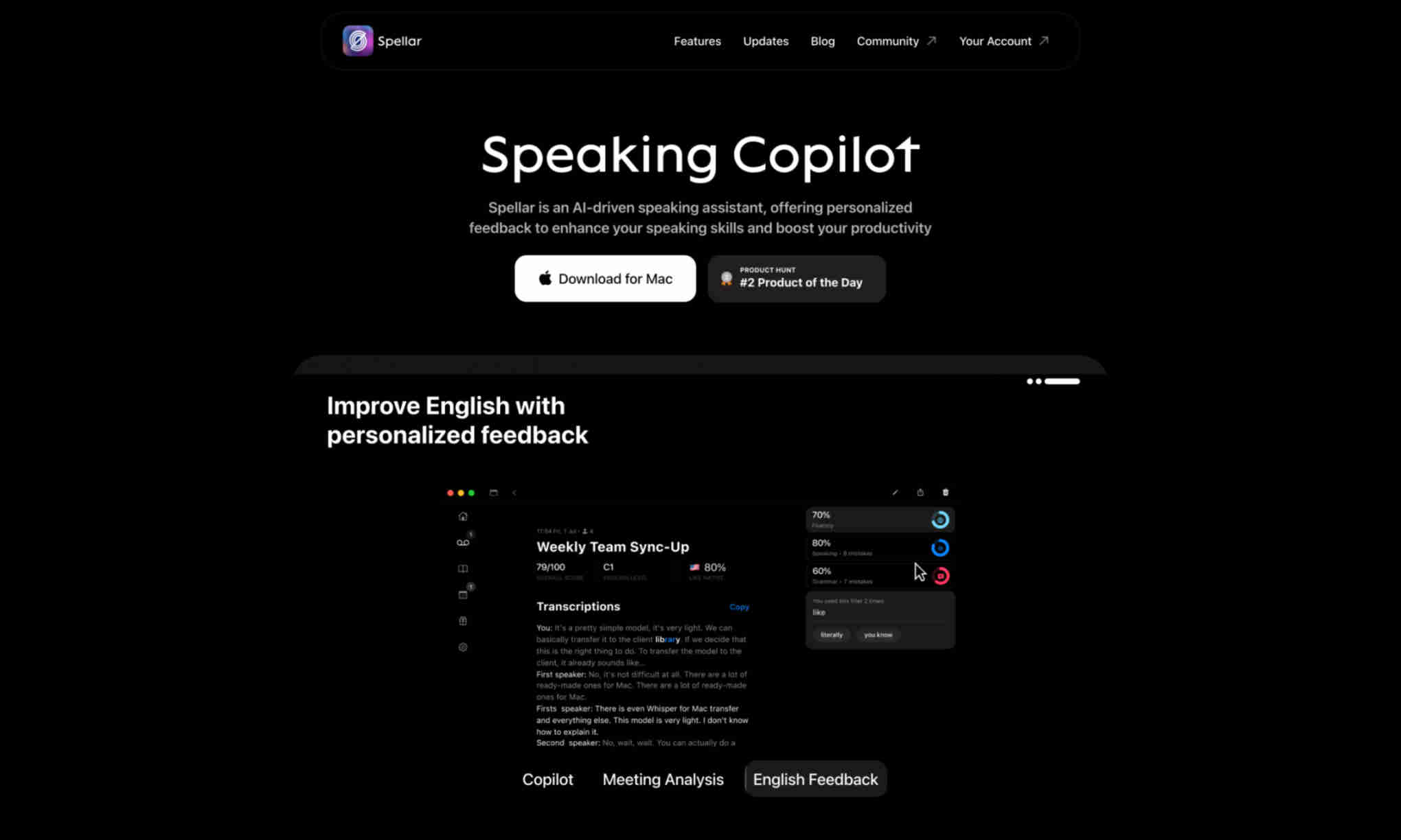 Speaking Copilot Homepage