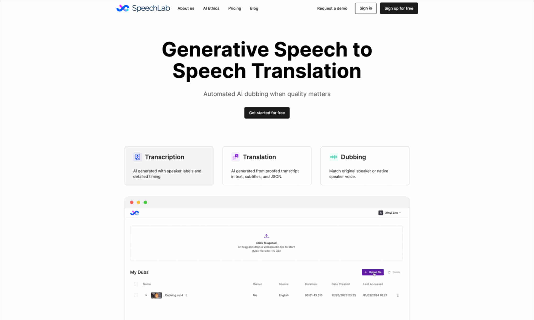 SpeechLab Homepage