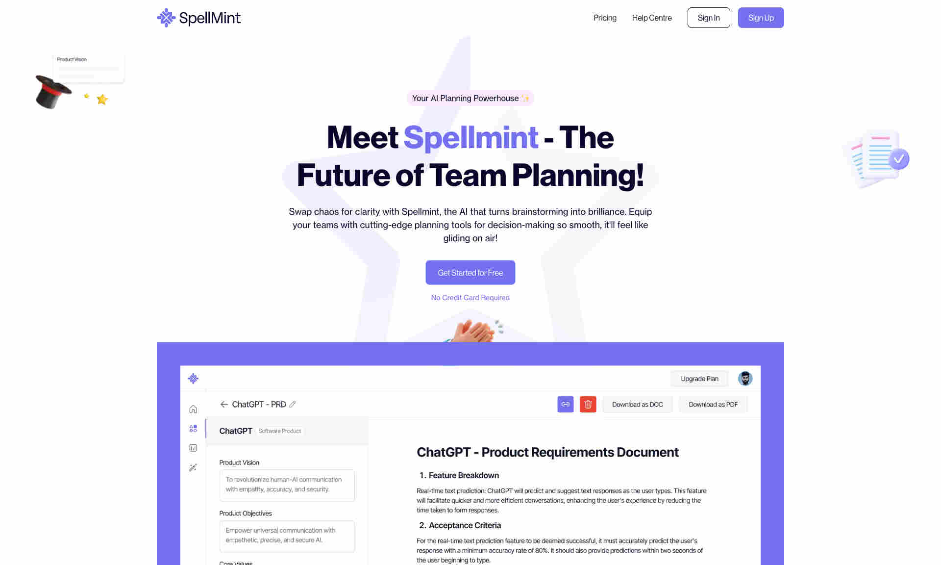 Spellmint Homepage