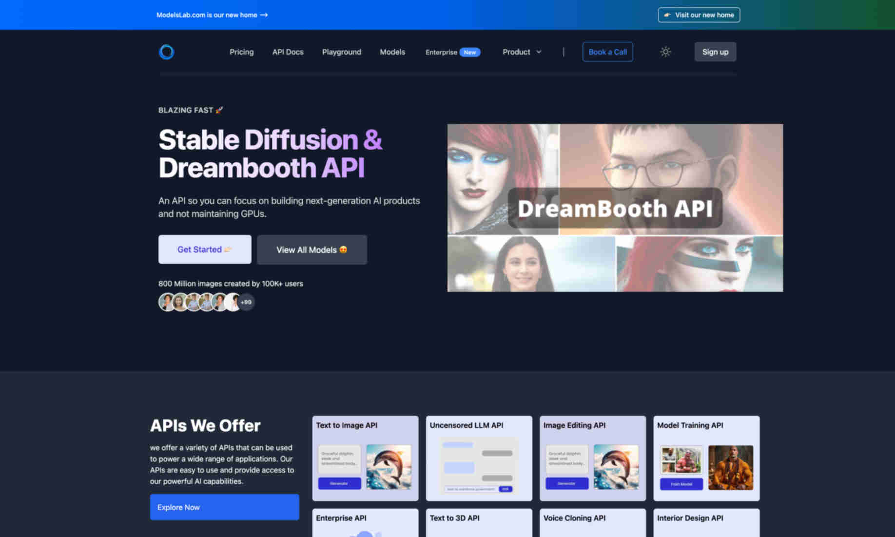 Stable Diffusion & Dreambooth API Homepage